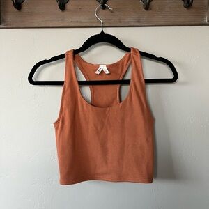 Pact cropped ribbed tank